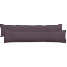 AMBER decorative pillowcase, dark brown, cotton, 20x145