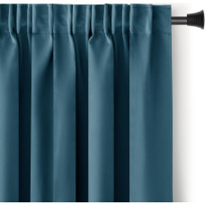 BLACKOUT curtain, blue color, classic style, blackout tape 140x270