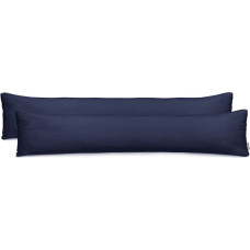 AMBER decorative pillowcase, navy blue, cotton, 40x200