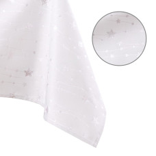 Stardust White Printed Christmas Tablecloth 140x400