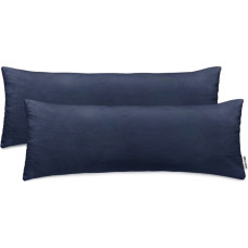 AMBER decorative pillowcase, navy blue, cotton, 40x145