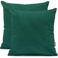 AMBER decorative pillowcase, bottle green, cotton, 80x80