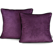 VELVET decorative pillowcase, purple, glamorous velvet style, 45x45