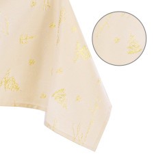 Christmas Eve Tablecloth Yellow Printed Festive 140x400