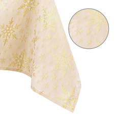 White christmas tablecloth Yellow Printed Christmas 110x160