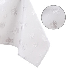 CHRISTMAS STORY tablecloth, white, printed Christmas motif, 140x300 rectangle