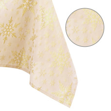 White christmas tablecloth Yellow Printed Christmas 130x180