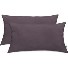 AMBER decorative pillowcase, dark brown, cotton, 40x80