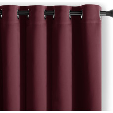 BLACKOUT curtain, burgundy color, classic style, silver eyelets, blackout, 140x270