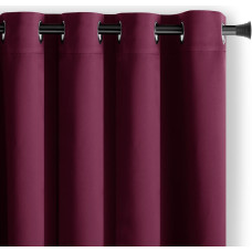 BLACKOUT curtain, purple color, classic style, silver grommets blackout 140x270