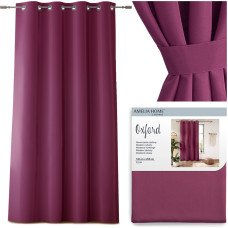 OXFORD curtain, purple color, classic style, silver oxford eyelets, 140x250