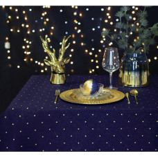 DELICATO tablecloth, navy blue, modern style, 110x160