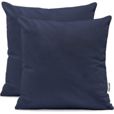 AMBER decorative pillowcase, navy blue, cotton, 80x80