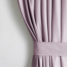 VELVET curtain, lilac color, classic style, silver velvet eyelets, 140x270