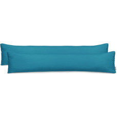 AMBER decorative pillowcase, blue, cotton, 40x200