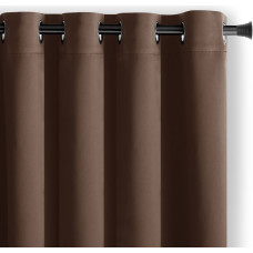 BLACKOUT curtain, brown color, classic style, silver grommets, blackout, 140x270