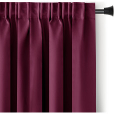 BLACKOUT curtain, purple color, classic style, blackout tape 140x270