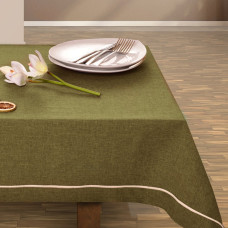 OLD COLLECTIONS tablecloth, olive color, smooth, classic motif, 30x45