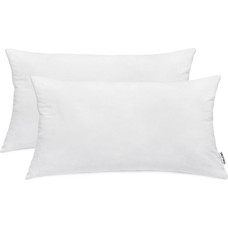 AMBER decorative pillowcase, white cotton, 40x80