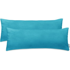 AMBER decorative pillowcase, blue, cotton, 40x145