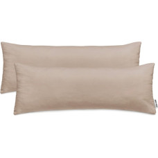 AMBER decorative pillowcase, cappuccino color, cotton, 40x145