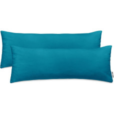 AMBER decorative pillowcase, blue, cotton, 40x120