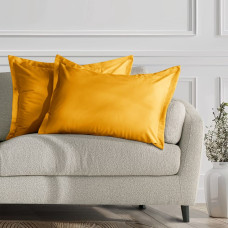 VELVET decorative pillowcase, mustard color, glamorous style, velvet, 50x70