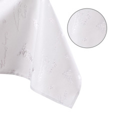 Christmas Eve Tablecloth White Printed Festive 140x260