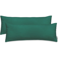 AMBER decorative pillowcase, bottle green, cotton, 40x120