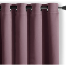 BLACKOUT curtain, lilac color, classic style, silver grommets, blackout, 140x270