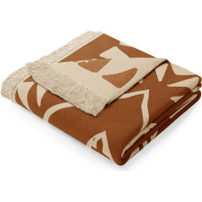 Zaria Blanket Brown Printed Animal 150x200