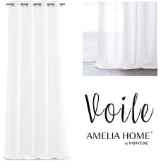 VOILE curtain, white color, eyelets, silver eyelets, voile, 300x160