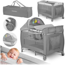 Ricokids Kelioninė lovelė 125x65x78cm RK-242 pilka