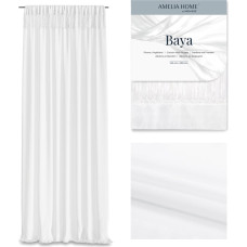 BAYA aizkars, balts, boho stila, voile lente, 140x250