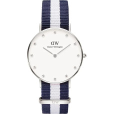 Daniel Wellington MOTERIS LAIKRODIS Glasgow Silver DW00100082 + DĖŽĖ