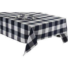 Tablecloth and napkins DKD Home Decor 250 x 150 x 0,5 cm Blue White