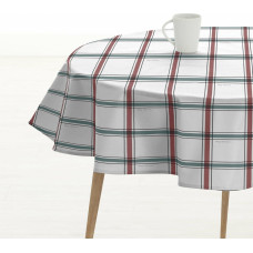 Tablecloth Belum Elegant Christmas White Multicolour Ø 100 cm