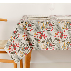 Stain-proof resined tablecloth Belum Merry Christmas Multicolour 200 x 150 cm