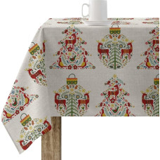 Stain-proof resined tablecloth Belum Merry Christmas Multicolour 250 x 150 cm