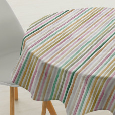 Stain-proof tablecloth Belum Naiara 4-100 Multicolour 180 x 180 cm Striped