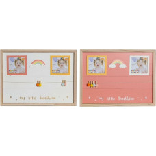 Photo Frame with Clamps DKD Home Decor MDF Wood Children's Rainbow 42 x 2 x 32 cm (2 Units)