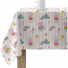 Stain-proof resined tablecloth Peppa Pig Flowers 1 Multicolour 300 x 150 cm