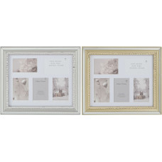 Photo frame DKD Home Decor Luxury 46,5 x 2 x 40 cm Crystal Silver Golden polystyrene Traditional (2 Units)