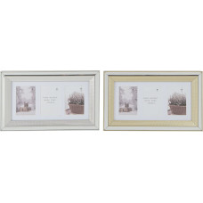 Photo frame DKD Home Decor Crystal polystyrene Golden Silver Traditional 47 x 2 x 29 cm (2 Units)