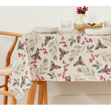 Stain-proof resined tablecloth Belum Christmas Red Green Natural 250 x 150 cm