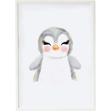 Painting Crochetts Multicolour 33 x 43 x 2 cm Penguin