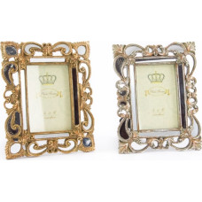 Photo frame DKD Home Decor 19 x 2 x 25 cm Silver Golden Resin Shabby Chic (2 Units)