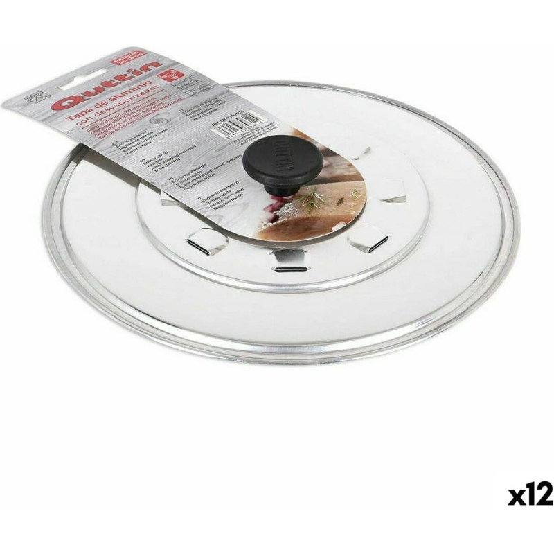 Frying Pan Lid with Steam Holes Quttin Aluminium Ø 28 x 28 x 4 cm (12 Units)