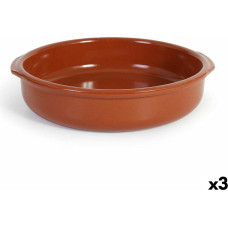 Saucepan Azofra Baked clay 33 x 31,5 x 7,5 cm (3 Units)