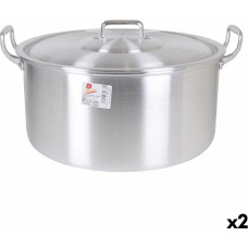 Casserole with lid Aluminium 45 x 39 x 22 cm (2 Units)